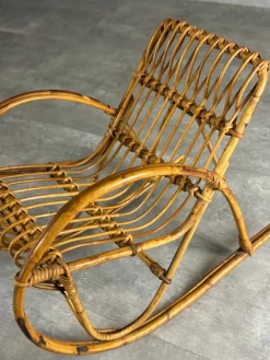 Pamono Vintage Childrens Wicker Rocking Chair, 1960s Hot