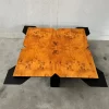 Pamono Vintage Coffee Table in Burl Wood, 1980s