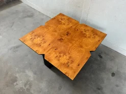 Pamono Vintage Coffee Table in Burl Wood, 1980s