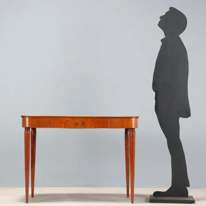 Pamono Vintage Console in Mahogany Veneer and Brass, Italy, 1950s Hot