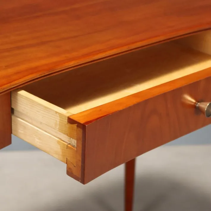 Pamono Vintage Console in Mahogany Veneer and Brass, Italy, 1950s Hot
