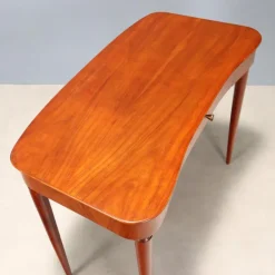 Pamono Vintage Console in Mahogany Veneer and Brass, Italy, 1950s Hot