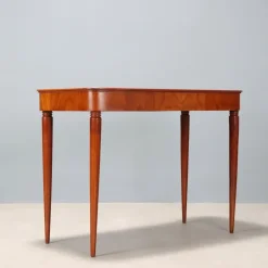 Pamono Vintage Console in Mahogany Veneer and Brass, Italy, 1950s Hot