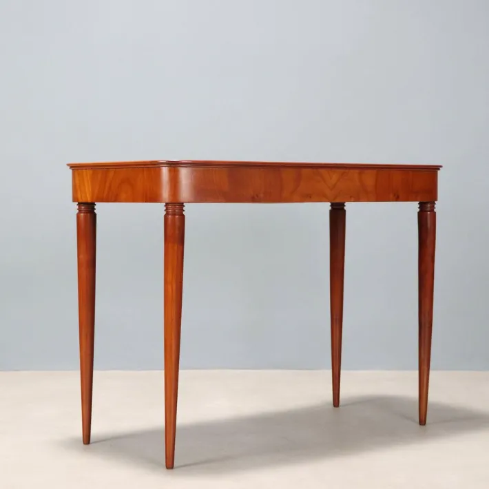 Pamono Vintage Console in Mahogany Veneer and Brass, Italy, 1950s Hot