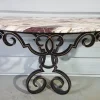 Pamono Vintage Console in Wrought Iron and Marble, 1950 Sale