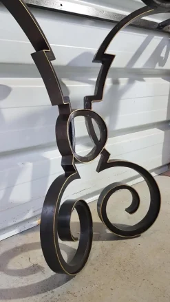 Pamono Vintage Console in Wrought Iron and Marble, 1950 Sale