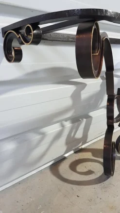 Pamono Vintage Console in Wrought Iron and Marble, 1950 Sale