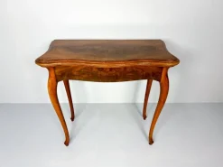 Pamono Vintage Console or Game Table in Mahogany Veneer and Green Felt, 1920s Clearance