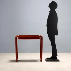 Pamono Vintage Console Table in Mahogany Veneer, Italy, 1940s