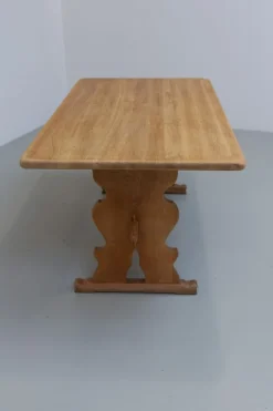 Pamono Vintage Danish Brutalist Oak Dining Table, 1960s Discount