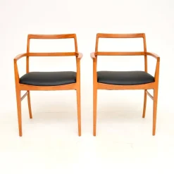 Pamono Vintage Danish Carver Chairs attributed to Arne Vodder for Sibast, 1960s, Set of 2 Best