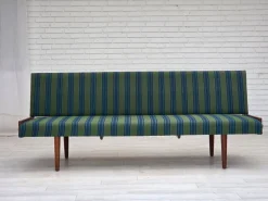 Pamono Vintage Danish Daybed in Furniture Wool and Teak, 1970s Discount