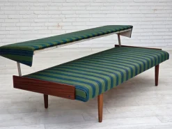 Pamono Vintage Danish Daybed in Furniture Wool and Teak, 1970s Discount