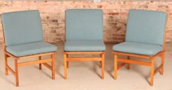 Pamono Vintage Danish Model 3232 Lounge Chairs in Oak by Borge Mogensen for Fredericia Stolefabrik, 1960s, Set of 4