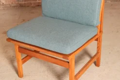 Pamono Vintage Danish Model 3232 Lounge Chairs in Oak by Borge Mogensen for Fredericia Stolefabrik, 1960s, Set of 4