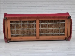 Pamono Vintage Danish 3-Seater Sofa in Cherry-Red Furniture Velour, 1960s