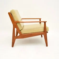 Pamono Vintage Danish Teak and Leather Armchairs attributed to Arne Vodder, 1960s, Set of 2 Clearance