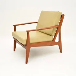 Pamono Vintage Danish Teak and Leather Armchairs attributed to Arne Vodder, 1960s, Set of 2 Clearance