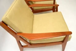 Pamono Vintage Danish Teak and Leather Armchairs attributed to Arne Vodder, 1960s, Set of 2 Clearance