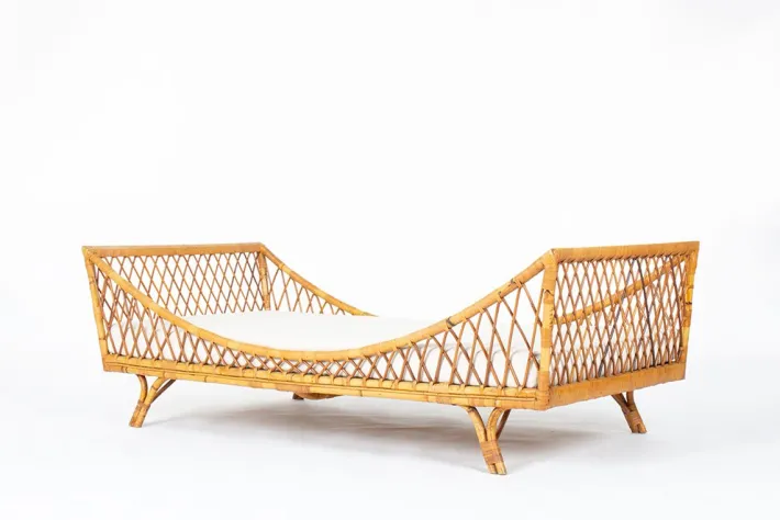 Pamono Vintage Daybed in Rattan, 1950 Outlet