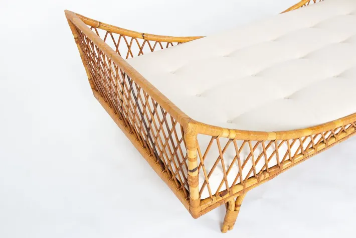 Pamono Vintage Daybed in Rattan, 1950 Outlet