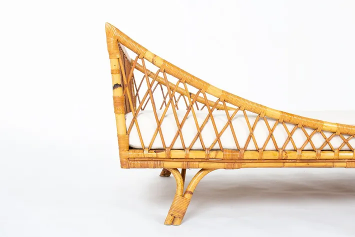Pamono Vintage Daybed in Rattan, 1950 Outlet
