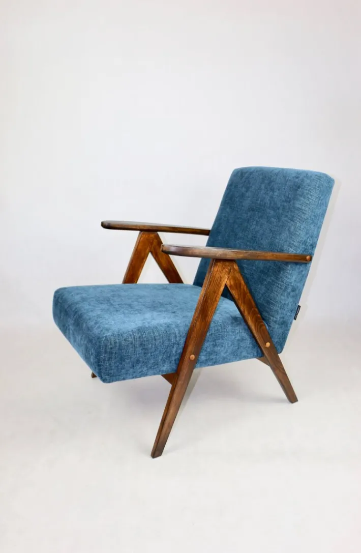 Pamono Vintage Denim Blue Armchair, 1970s Sale