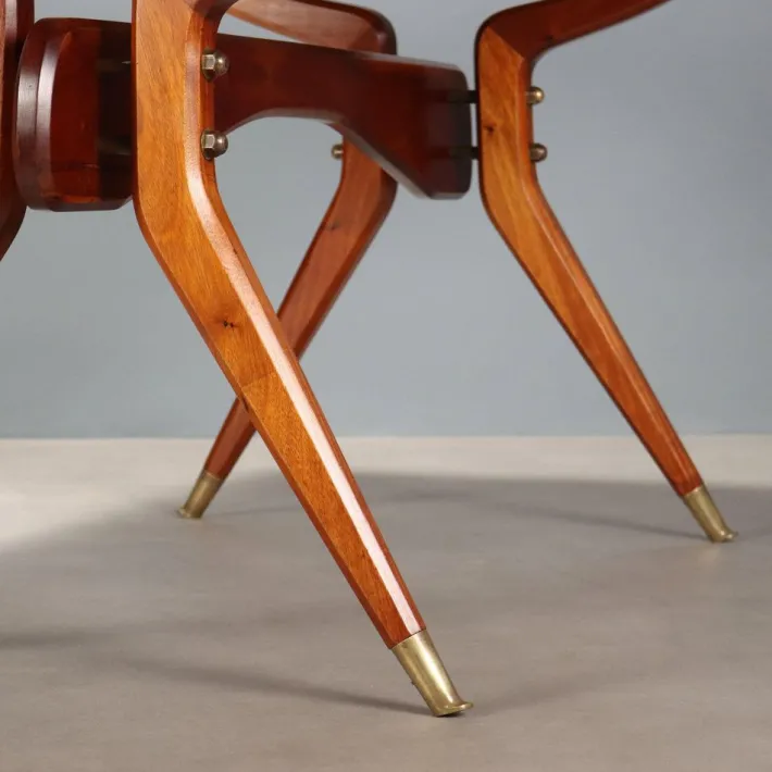 Pamono Vintage Dining Table in Mahogany Veneer, Italy, 1960s Clearance