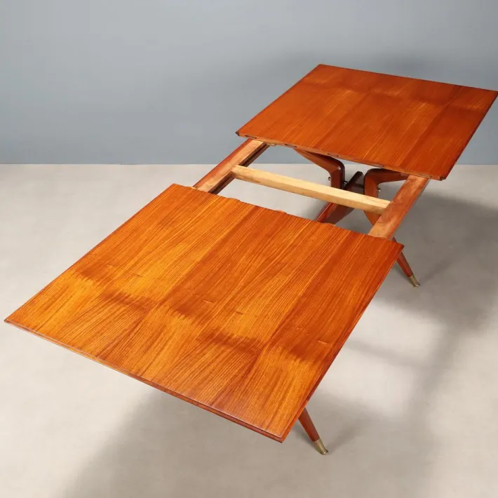 Pamono Vintage Dining Table in Mahogany Veneer, Italy, 1960s Clearance