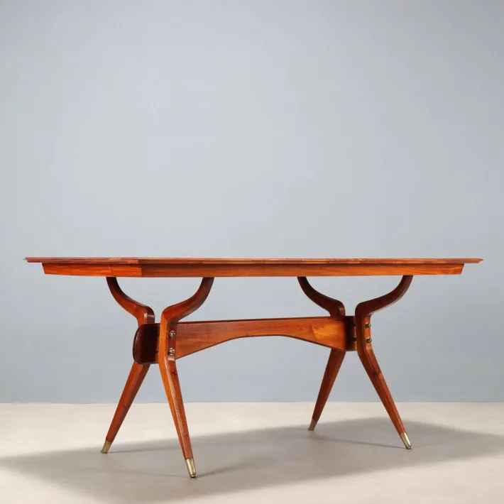 Pamono Vintage Dining Table in Mahogany Veneer, Italy, 1960s Clearance