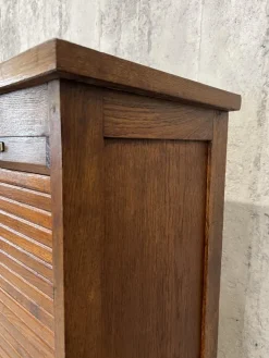 Pamono Vintage Double Tambour Filing Cabinet in Oak, 1920s Discount
