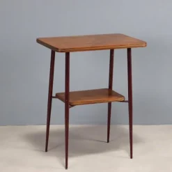 Pamono Vintage Double Top Coffee Table in Wood, Italy, 1960s Online