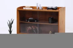 Pamono Vintage Dresser with Glass Doors, 1960s Clearance