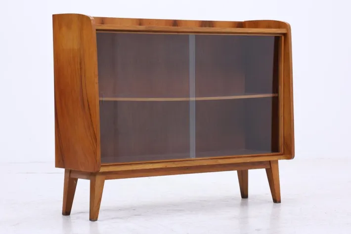 Pamono Vintage Dresser with Glass Doors, 1960s Clearance