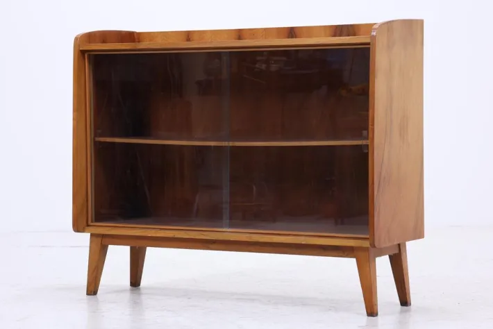 Pamono Vintage Dresser with Glass Doors, 1960s Clearance