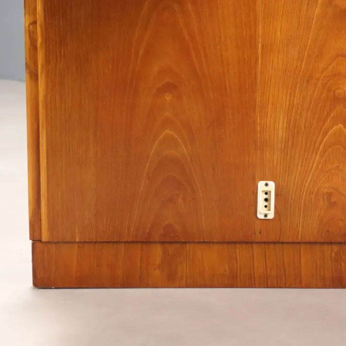 Pamono Vintage Dressing Table in Oak Veneer and Glass, 1960s