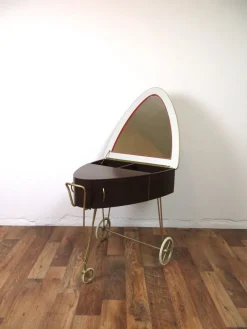 Pamono Vintage Dressing Table with Lid on Wheels, 1960s Best