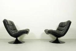 Pamono Vintage Dutch F978 Swivel Chairs by Geoffrey Harcourt for Artifort, 1970s, Set of 2 Outlet