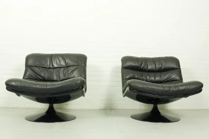 Pamono Vintage Dutch F978 Swivel Chairs by Geoffrey Harcourt for Artifort, 1970s, Set of 2 Outlet