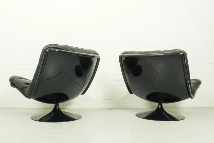 Pamono Vintage Dutch F978 Swivel Chairs by Geoffrey Harcourt for Artifort, 1970s, Set of 2 Outlet
