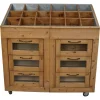 Pamono Vintage Dutch Pine Haberdashery Shop Cabinet with Glass Fronts Clearance