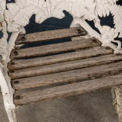 Pamono Vintage English Cast Aluminium and Teak Garden Suite, 1960, Set of 3 Clearance