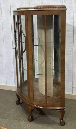 Pamono Vintage English Display Cabinet in Walnut, 1950s New