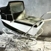 Pamono Vintage English Freeway Coachbuilt Baby Pram in Dark Green & White, 1960s Discount