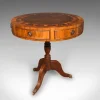 Pamono Vintage English Walnut and Leather Rotary Centre Table, 1970 Sale