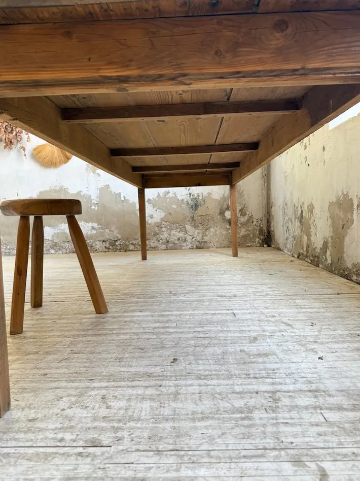 Pamono Vintage Farmhouse Table in Pine and Oak, 1950s