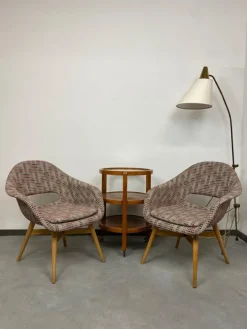 Pamono Vintage Fiberglass Armchairs attributed to Miroslav Navrátil, 1960s, Set of 2 New