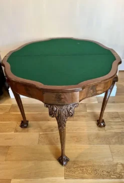 Pamono Vintage Figured Walnut Card Table, 1920 Best
