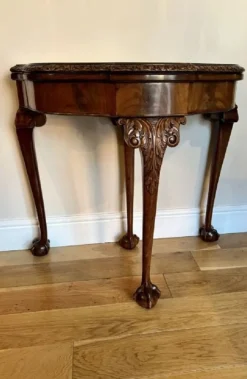 Pamono Vintage Figured Walnut Card Table, 1920 Best