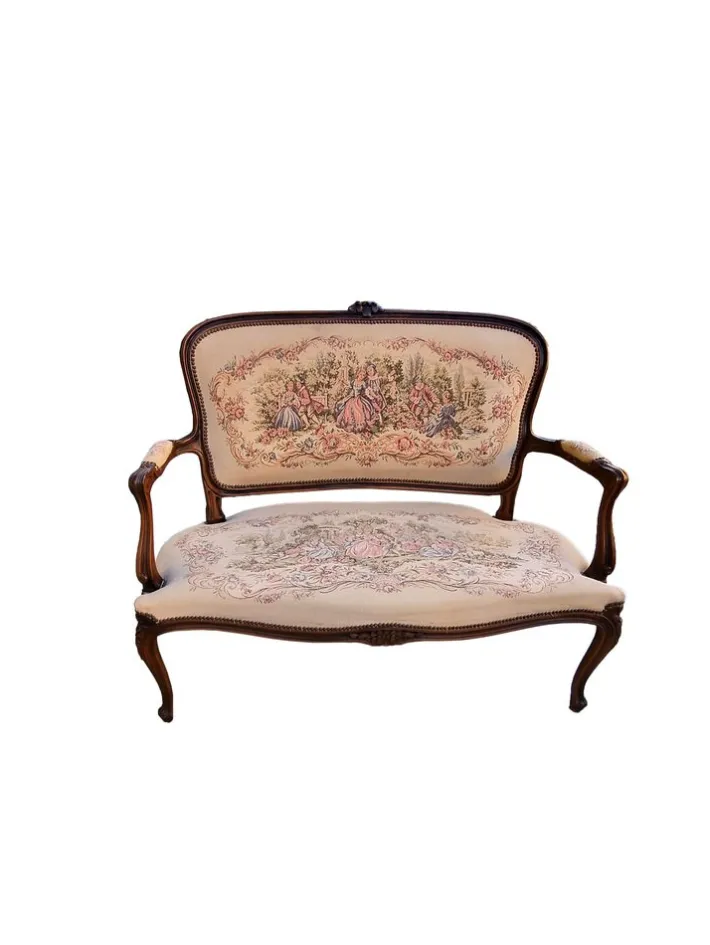 Pamono Vintage Floral Sofa and 2 Armchairs, 1930s, Set of 3 Sale